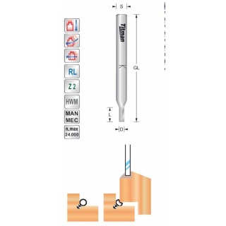 Weather strip cutter Straight D3mm S6mm | Titman Tools