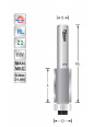 Titman Fraise affleurante avec butée D12,7 S8mm | JVL-Europe